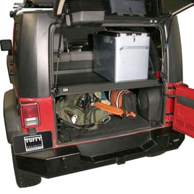 Deluxe Cargo Enclosure - 07-10 Wrangler JK Rear Seats Must Be Removed on 2-Door Models Black Tuffy Security Products