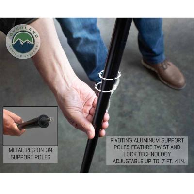 Nomadic Awning 2.0 - 6.5' with Black Cover Overland Vehicle Systems