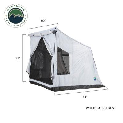 LD P.S.T. - Portable Safari Ground Tent Large, Grey Body and Grey Trim Overland Vehicle Systems