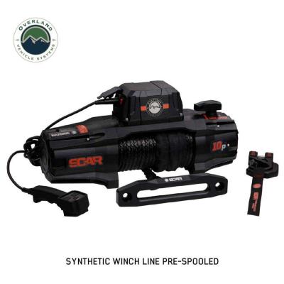 SCAR 10P - 10,000 lb. Winch With Synthetic Rope and Wireless Remote Overland Vehicle Systems