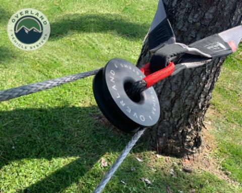 Recovery Ring 6.25 Inch 45,000 lb. Black With Storage Bag Overland Vehicle Systems