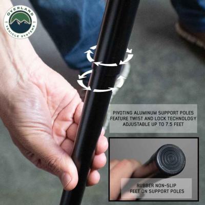 HD Nomadic 180 LTE - Awning, Grey Body, Green Trim and Black Travel Cover Overland Vehicle Systems