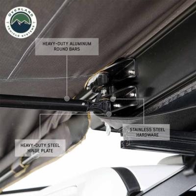 HD Nomadic 180 LTE - Awning, Grey Body, Green Trim and Black Travel Cover Overland Vehicle Systems