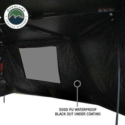 XD Nomadic 270 - Awning Wall 1 W/Black Out, Passenger Side, Black Body, Black Trim W/Storage Bag Overland Vehicle Systems