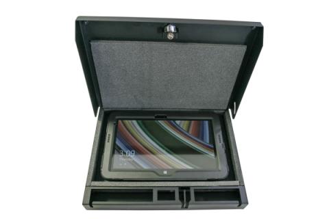 Portable Safe For Tablets Universal Black Includes Security Cable Tuffy Security Products