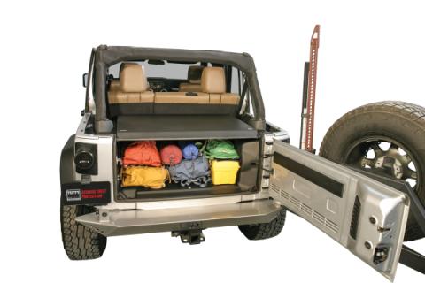 Deluxe Cargo Enclosure - 11-18 Wrangler JK Rear Seats Must Be Removed on 2-Door Models Black Tuffy Security Products