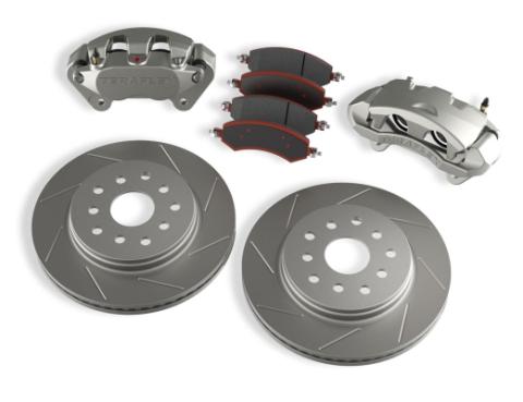 07-18 Wrangler JK Front Big Brake Kit w/ Slotted Rotors 5x5 Inch &amp; 5x5.5 Inch TeraFlex