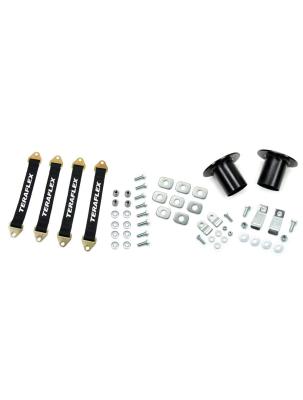 07-18 Wrangler JK Prerunner Suspension Limit Strap &amp; Coil Spring Retainer Kit 3-4 Inch Lift TeraFlex