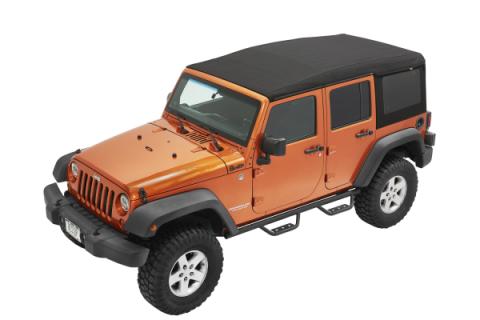 Supertop Ultra Squareback Soft Top For Jeep 2007-2018 Wrangler JK 4 Door Black Bestop