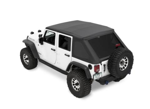 The Ascent Soft Tops For Jeep 2007-2018 Wrangler JK 4 Door Black Diamond Bestop
