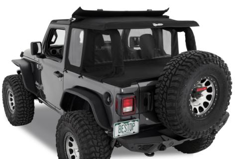 Halftop Conversion Kit Jeep '18-26 Wrangler JL 2-Door Black Diamond Bestop