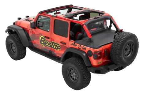 Cargo Deck Covers For Jeep 2018-2023 Wrangler JL 4 Door Factory Soft top Removed No Belt Rail Channels Black Diamond Bestop