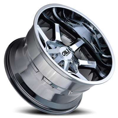 Cast Aluminum Wheels Busted 9100 CH 22x12 Chrome 6 On 135/6 On139.7 Bolt Pattern -44 Offset Cali Offroad Wheels
