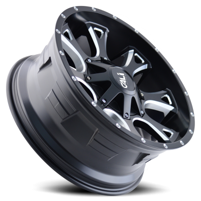 Cast Aluminum Wheels Anarchy 9103 SB 22x12 Milled Spokes Satin Black 6 On 135/6 On139.7 Bolt Pattern -44 Offset Cali Offroad Wheels