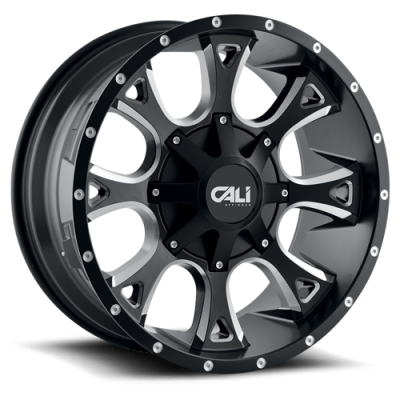 Cast Aluminum Wheels Anarchy 9103 SB 20x9 Milled Spokes Satin Black 5 On 127/5 On139.7 Bolt Pattern 0 Offset Cali Offroad Wheels