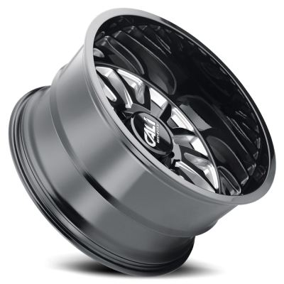 Cast Aluminum Wheels Summit 9110 GB-M 20x10 Milled Spokes Gloss Black 5 On 127 Bolt Pattern -25 Offset Cali Offroad Wheels