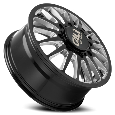 Dually Wheels Summit Dually 9110D GB 22x8.25 Milled Spokes Gloss Black 8 On 165.1 Bolt Pattern 115 Offset Cali Offroad Wheels