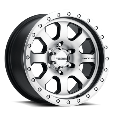 Aluminum Wheels 17x9 Avenger 929M Machined Silver -12 Offset 5 on 139.7 Bolt Pattern 107.95 Bore Raceline