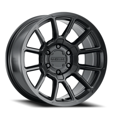 Aluminum Wheels 16x8 Gauge 950B Satin Black Multi Spoke 0 Offset 5 on 114.3 Bolt Pattern 78.1 Bore Raceline
