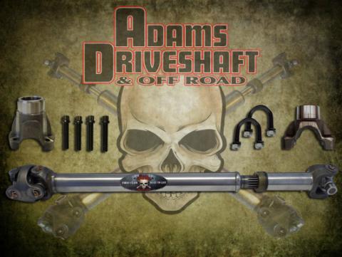 JL Rear 1310 Solid CV Driveshaft 2 Door (Sport - Sahara) Pinion Yoke Style Adams Driveshaft