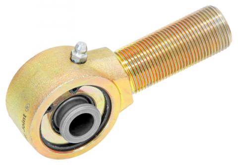 Narrow Forged Johnny Joint 2 Inch 1.600 Inch X 0.480 Inch Ball 1 Inch-14 Right Hand Threaded Shank Externally Greased Each RockJock 4x4