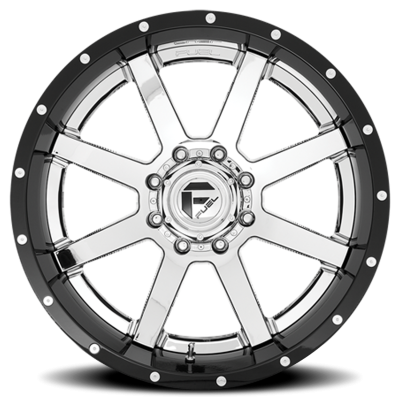 Aluminum Wheels 22X14 Maverick D260 6 On 135/6 On 139.7 Chrome/Gloss Black Lip 106.1 Bore -70 Offset Fuel Off Road Wheels