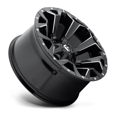 Aluminum Wheels 17X8.5 Assault D546 5 On 108/5 On 127 Matte Black/Milled 71.5 Bore 25 Offset 8 Spoke Fuel Off Road Wheels