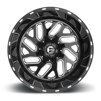 Aluminum Wheels 26X12 Triton D581 5 On 127/5 On 139.7 Gloss Black/Milled 87.1 Bore -44 Offset Mesh Spoke Fuel Off Road Wheels