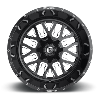Aluminum Wheels 17X9 Stroke D611 5 On 114.3/5 On 127 Gloss Black/Milled 78.1 Bore 1 Offset Fuel Off Road Wheels