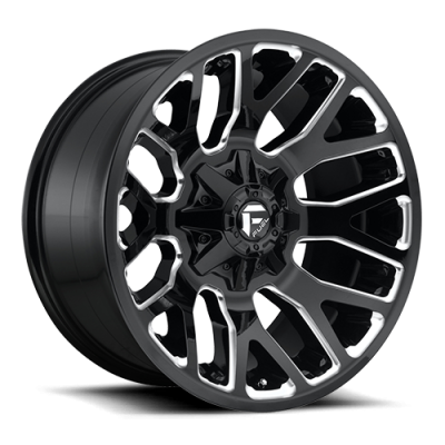 Aluminum Wheels 20X9 Warrior D623 5 On 114.3/5 On 127 Gloss Black/Milled 78.1 Bore 1 Offset Fuel Off Road Wheels