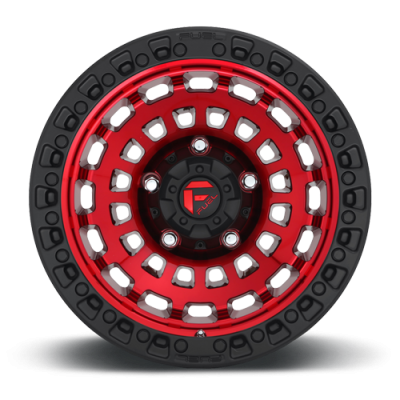 Aluminum Wheels 20X9 Zephyr D632 5 On 127 Candy Red W/Matte Black Ring 71.6 Bore 1 Offset Fuel Off Road Wheels