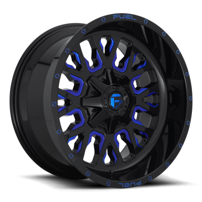 Aluminum Wheels 20X12 Stroke D645 5 On 114.3/5 On 127 Gloss Blue/Milled 78.1 Bore -43 Offset Fuel Off Road Wheels
