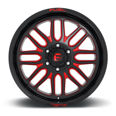 Aluminum Wheels 20X10 Ignite D663 5 On 127 Gloss Black Red Tinted Clear 78.1 Bore -18 Offset Fuel Off Road Wheels