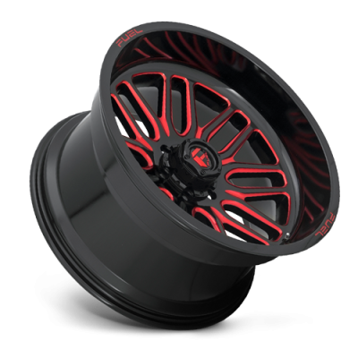 Aluminum Wheels 20X9 Ignite D663 5 On 127 Gloss Black Red Tinted Clear 71.5 Bore 1 Offset Fuel Off Road Wheels