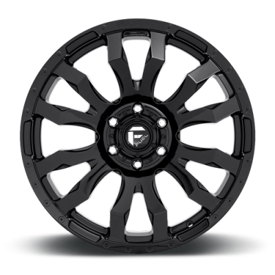 Aluminum Wheels 20X12 Blitz D675 5 On 127 Gloss Black 71.5 Bore -44 Offset Multi Spoke Fuel Off Road Wheels