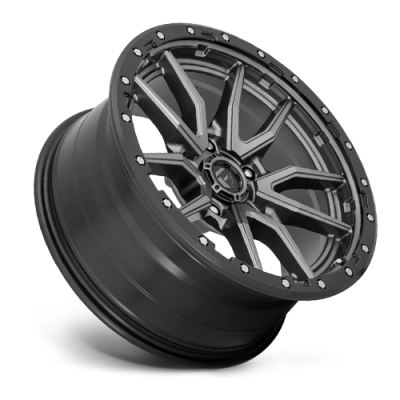Aluminum Wheels 18X9 Rebel D680 5 On 127 Matte Gunmetal Gray Black Bead Ring 71.5 Bore 1 Offset Fuel Off Road Wheels