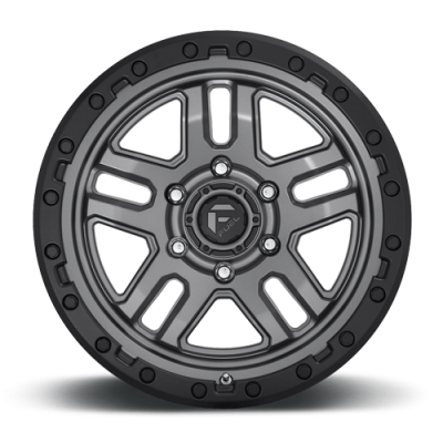 Aluminum Wheels 17X9 AMMO D701 5 On 127 Matte Gunmetal Gray W/Black Bead Ring 71.5 Bore 1 Offset 5 Spoke Fuel Off Road Wheels