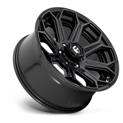 Aluminum Wheels 26X14 Siege D704 5 On 127 Gloss Black Machined Double Dark Tint 71.5 Bore -75 Offset Fuel Off Road Wheels