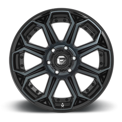 Aluminum Wheels 26X14 Siege D704 5 On 127 Gloss Black Machined Double Dark Tint 71.5 Bore -75 Offset Fuel Off Road Wheels