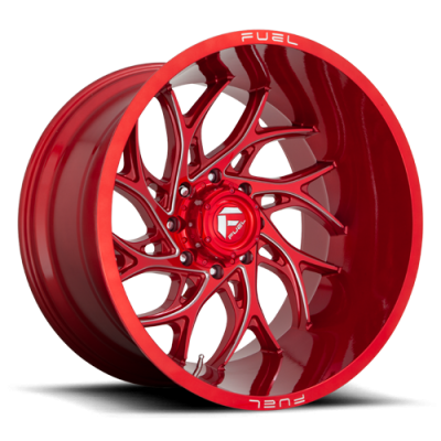 Aluminum Wheels 20X10 Runner D742 5 On 127 Candy Red Milled 71.5 Bore -18 Offset Fuel Off Road Wheels