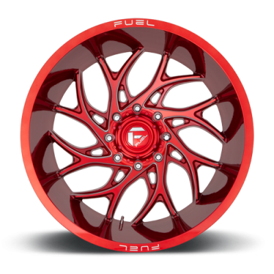 Aluminum Wheels 22X10 Runner D742 5 On 127 Candy Red Milled 71.5 Bore -18 Offset Fuel Off Road Wheels