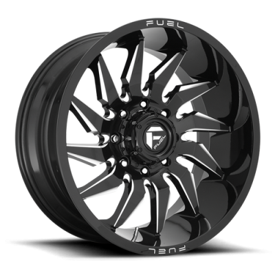 Aluminum Wheels 22X10 Saber D744 5 On 127 Gloss Black Milled 71.5 Bore -18 Offset Fuel Off Road Wheels