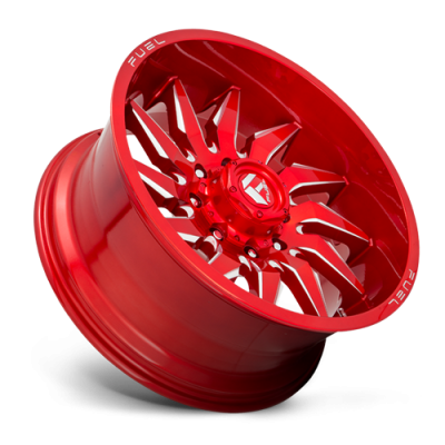 Aluminum Wheels 22X10 Saber D745 5 On 127 Candy Red Milled 71.5 Bore -18 Offset Fuel Off Road Wheels