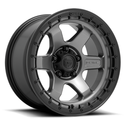 Aluminum Wheels 17X9 Block D752 5 On 127 Gunmetal Gray/Black Ring 71.5 Bore 1 Offset 6 Spoke Fuel Off Road Wheels