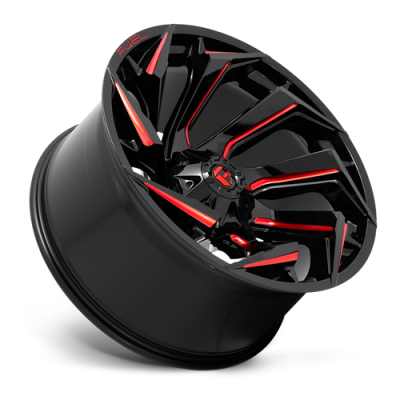 Aluminum Wheels 18X9 Reaction D755 5 On 114.3/5 On 127 Gloss Black Milled Red Tint 78.1 Bore 1 Offset Fuel Off Road Wheels