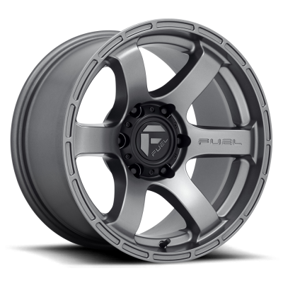 Aluminum Wheels 17X9 Rush D767 6 On 114.3 Matte Gunmetal Gray 66.06 Bore 1 Offset Fuel Off Road Wheels