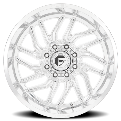 Aluminum Wheels 22X12 Hurricane D809 5 On 127 Polished Milled 71.5 Bore -44 Offset Fuel Off Road Wheels