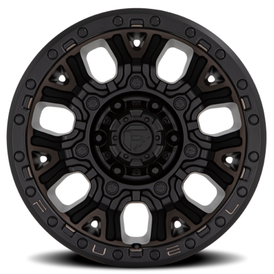 Aluminum Wheels 17X9 Traction D824 5 On 127 Matte Black Double Dark Tint 71.5 Bore 1 Offset Fuel Off Road Wheels