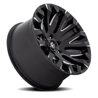 Aluminum Wheels 18X9 Quake D828 5 On 114.3 Gloss Black Milled 72.56 Bore 1 Offset Fuel Off Road Wheels