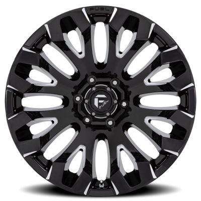 Aluminum Wheels 20X10 Quake D828 5 On 127 Gloss Black Milled 71.5 Bore -18 Offset Fuel Off Road Wheels